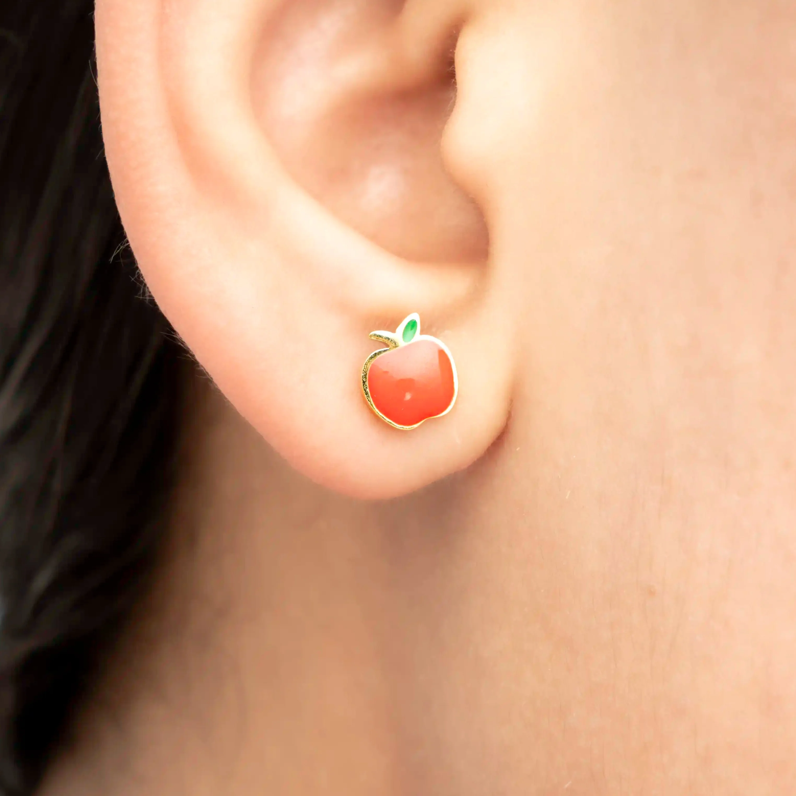 3D Apple Studs - Image 2