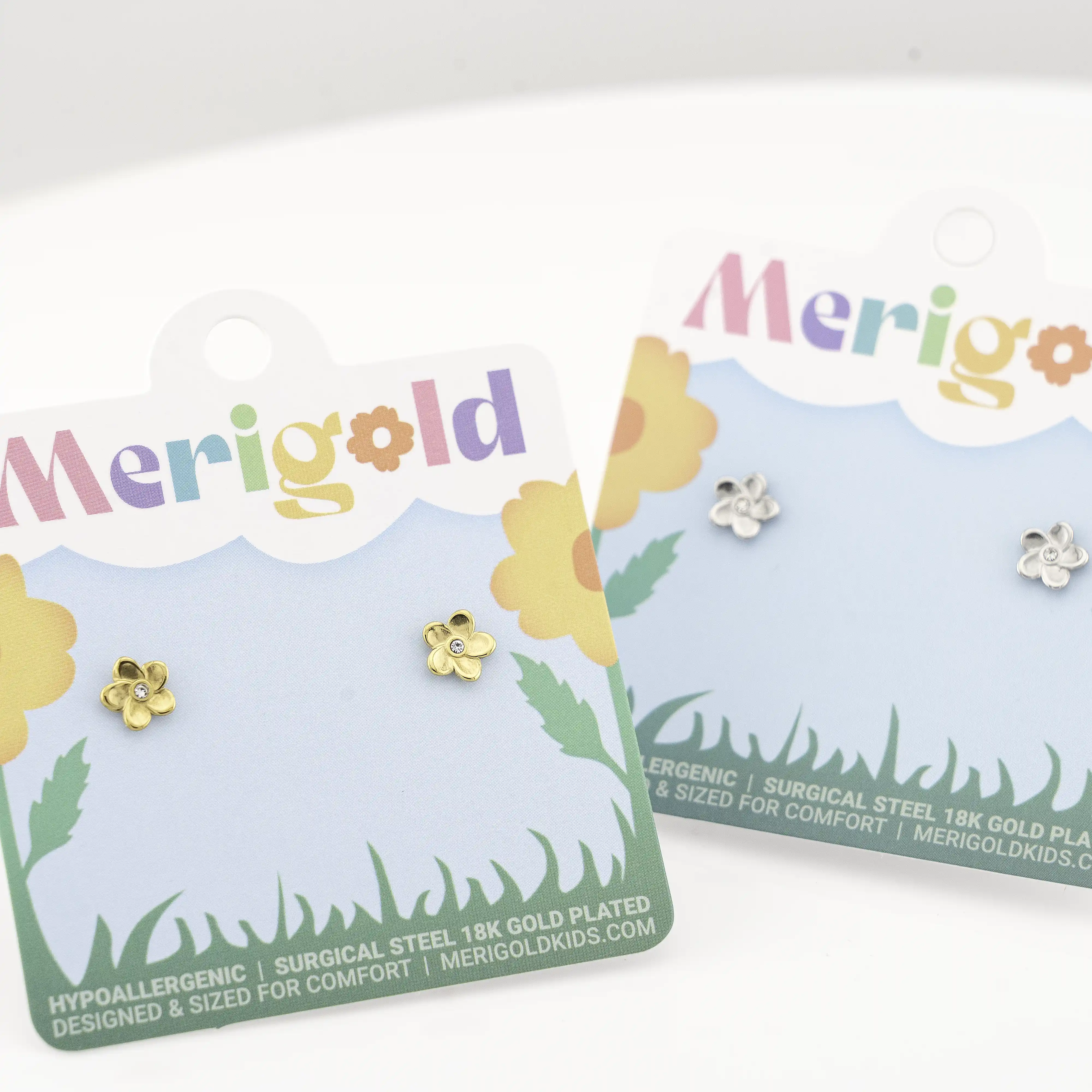 3D Silver Plumeria Flower Studs - Image 4