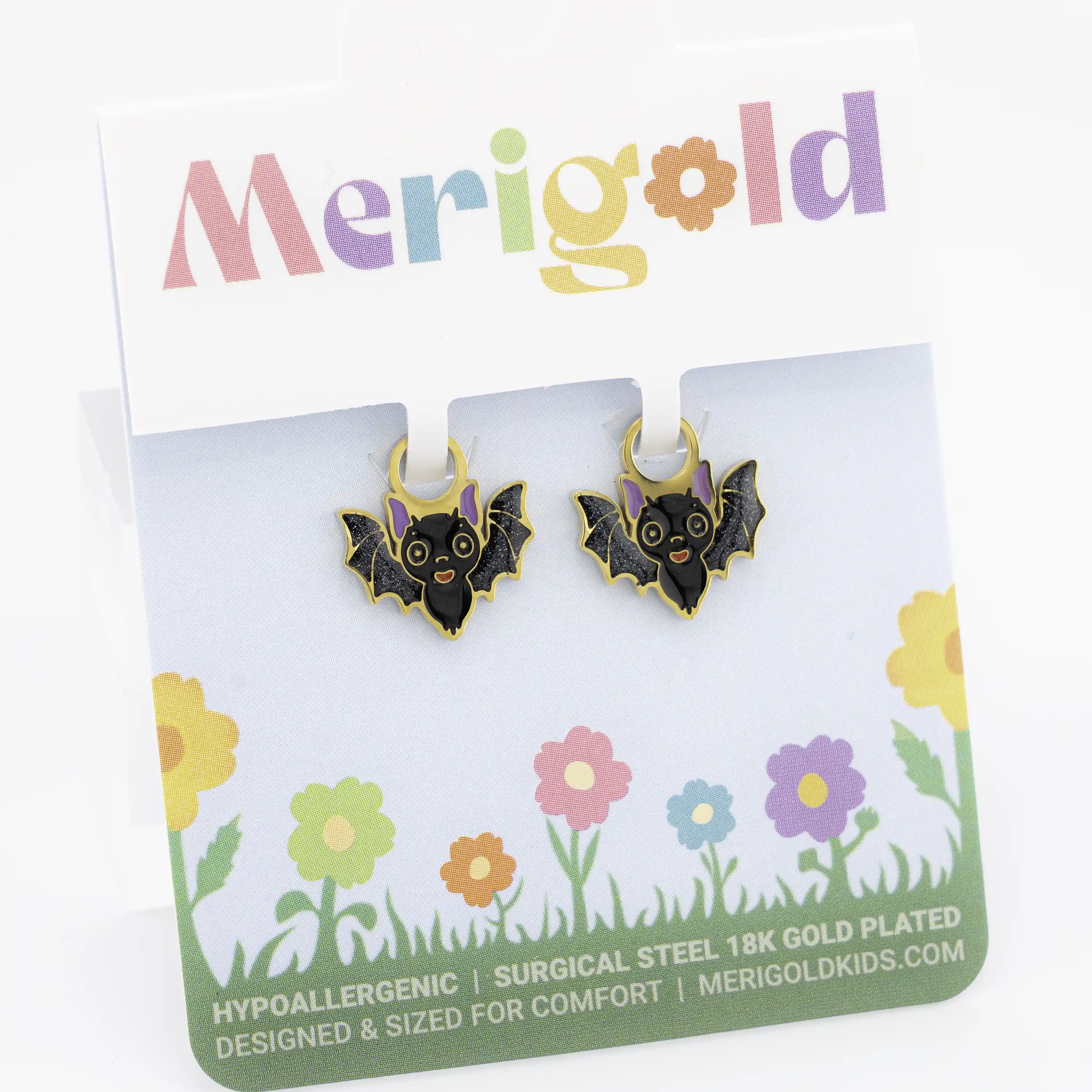 Bat Sparkle Huggie Hoop Charms - Image 3