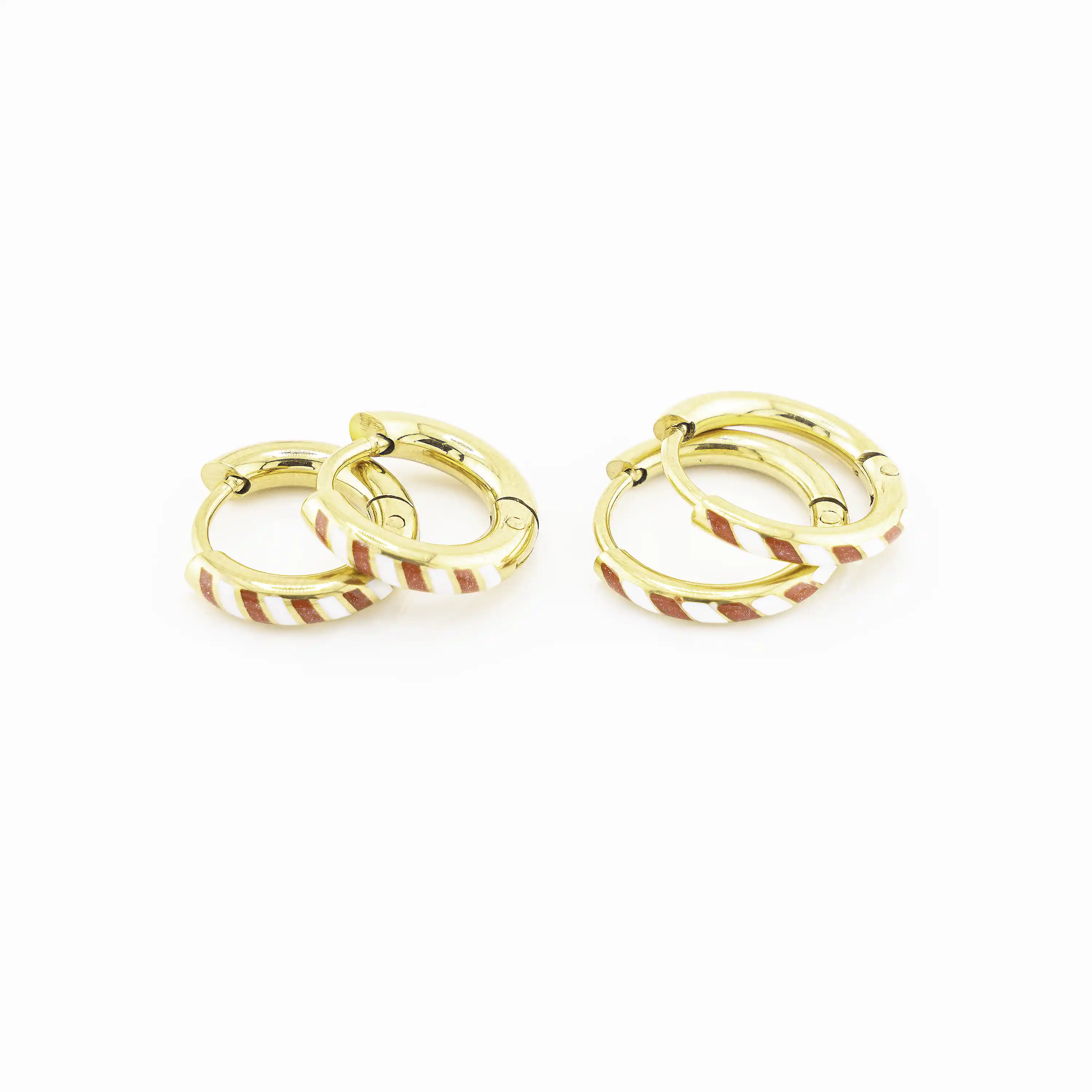 Candy Cane 10mm Huggie Hoops - Image 3
