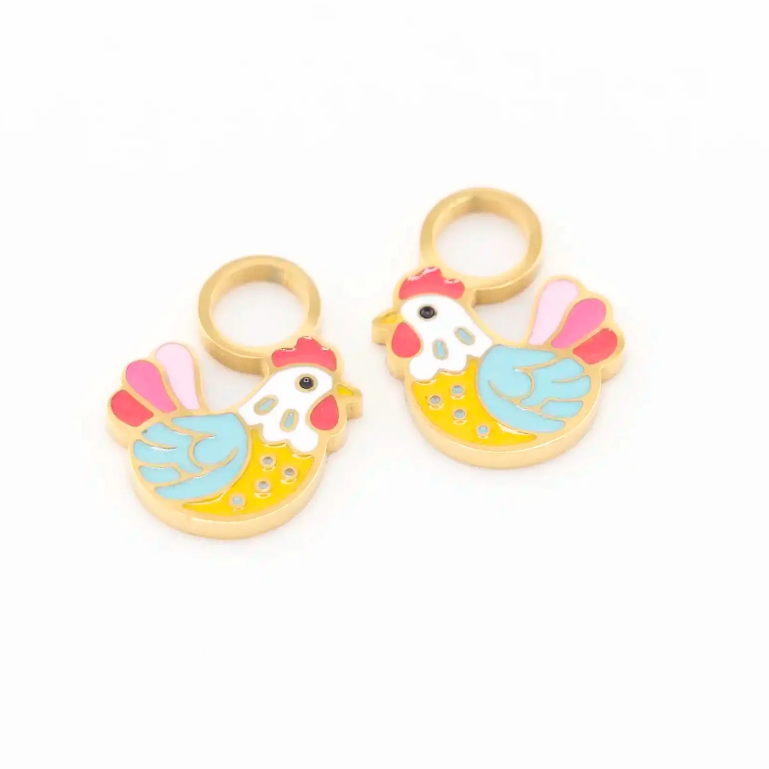 Chicken Huggie Hoop Charms