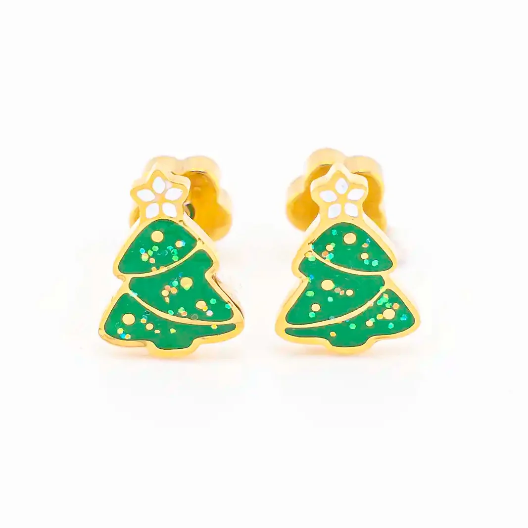 Christmas Tree Sparkle Studs