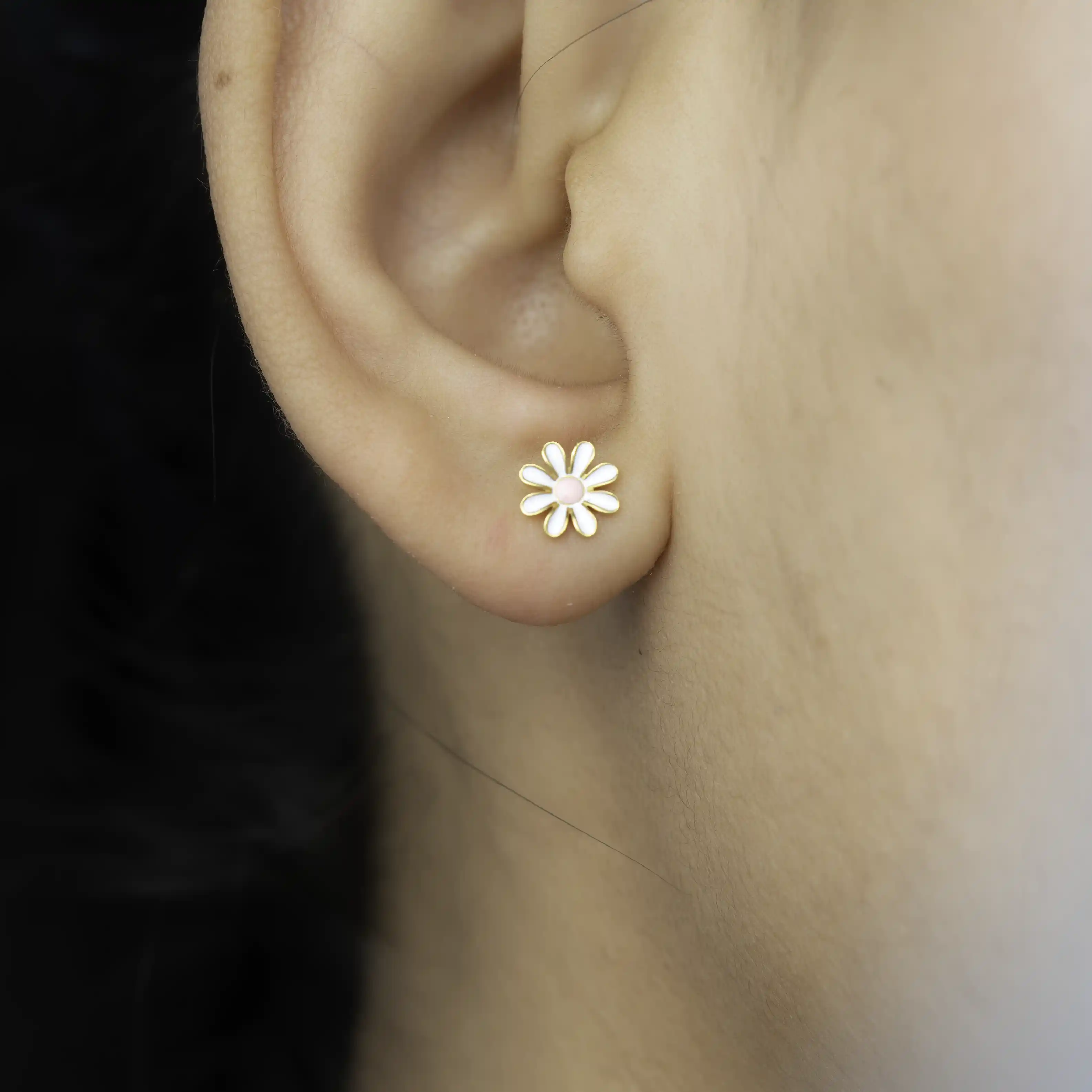 White Daisy Studs - Image 2