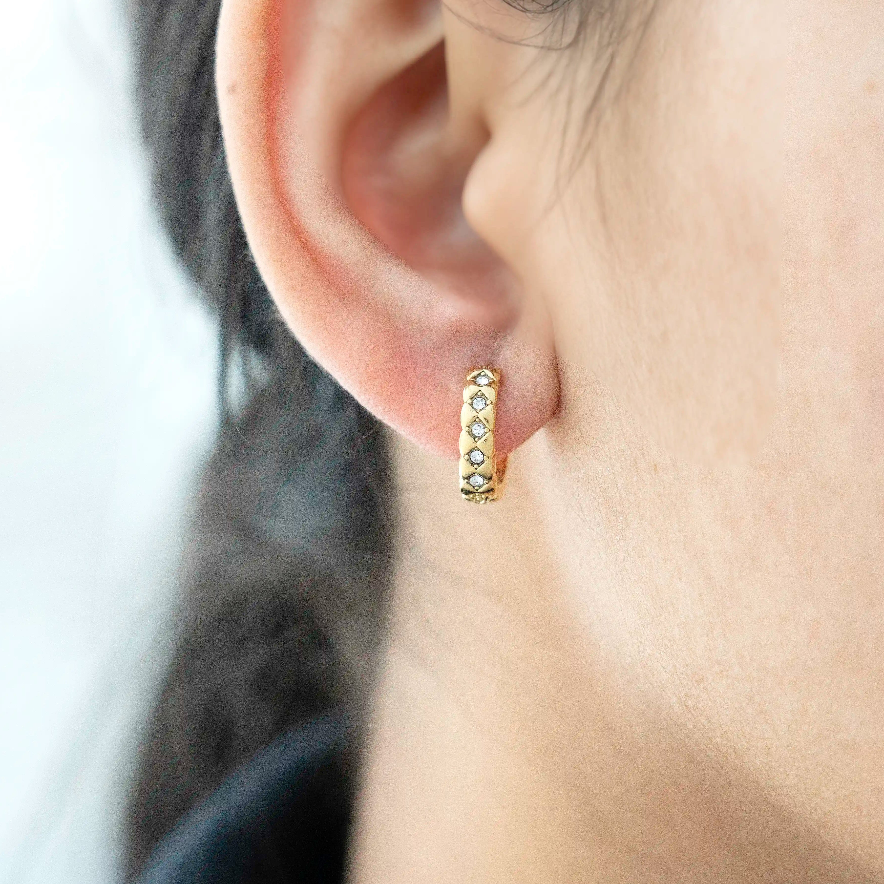 Dream Puff 10mm CZ Hoops - Image 2