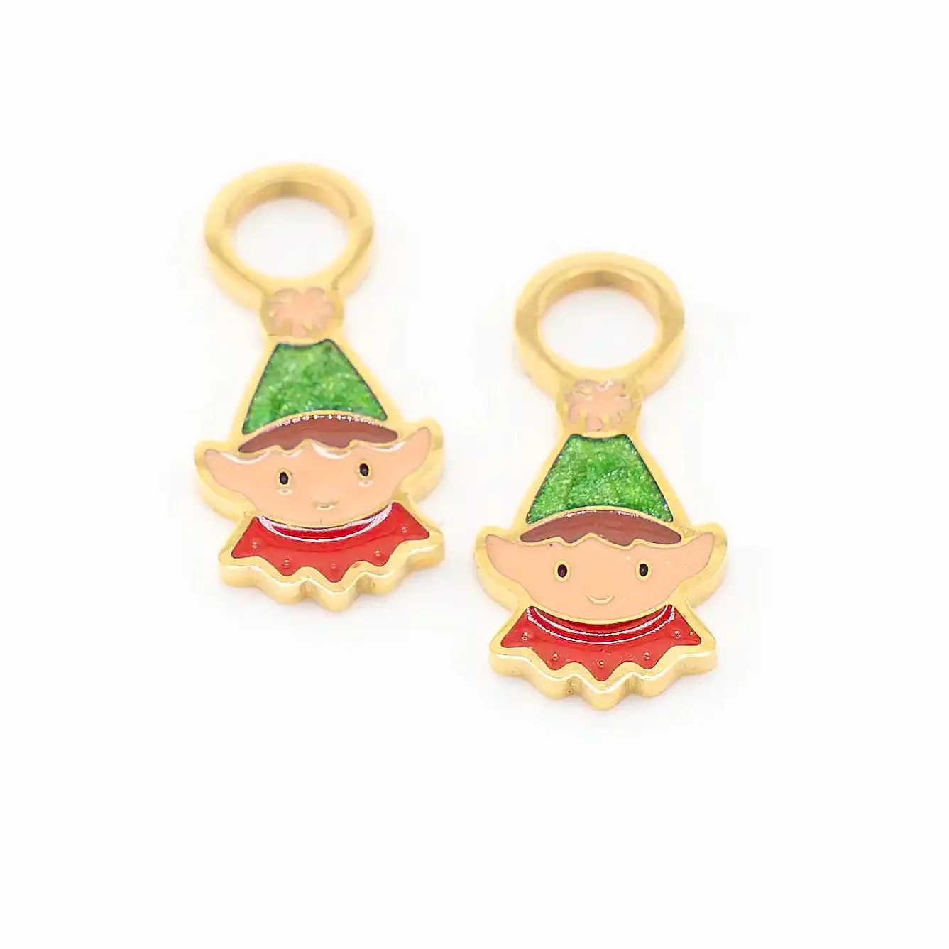 Elf Sparkle Huggie Hoop Charms
