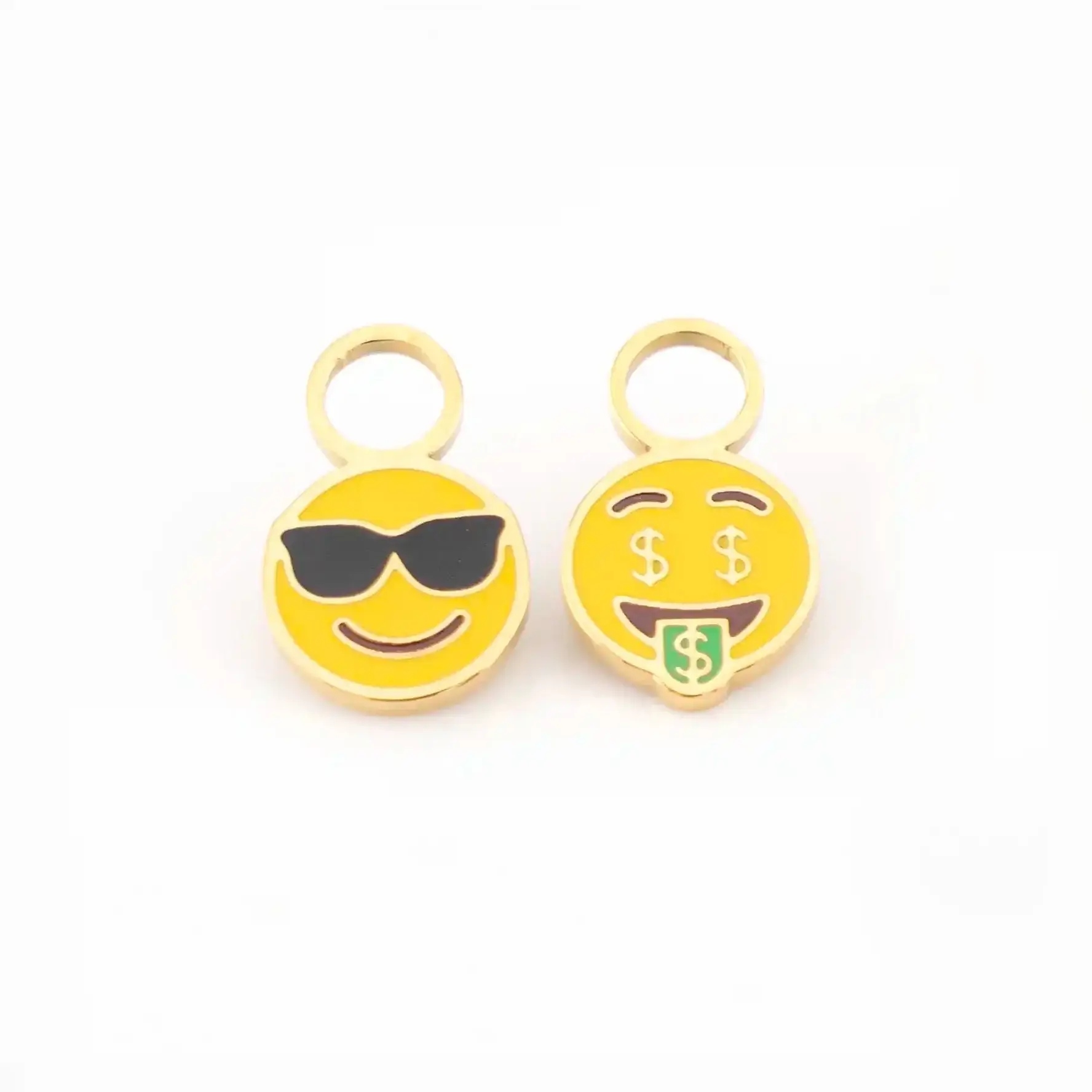 Emoji Huggie Hoop Charms - Flex