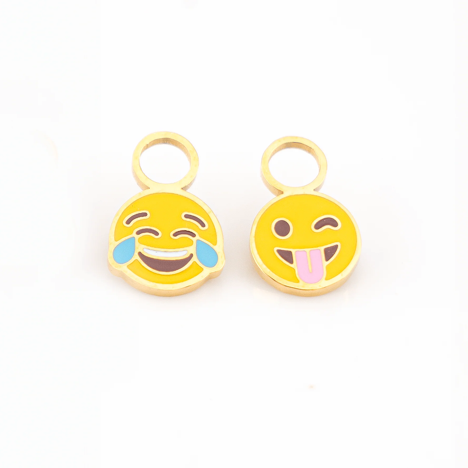 Emoji Huggie Hoop Charms - Giggles
