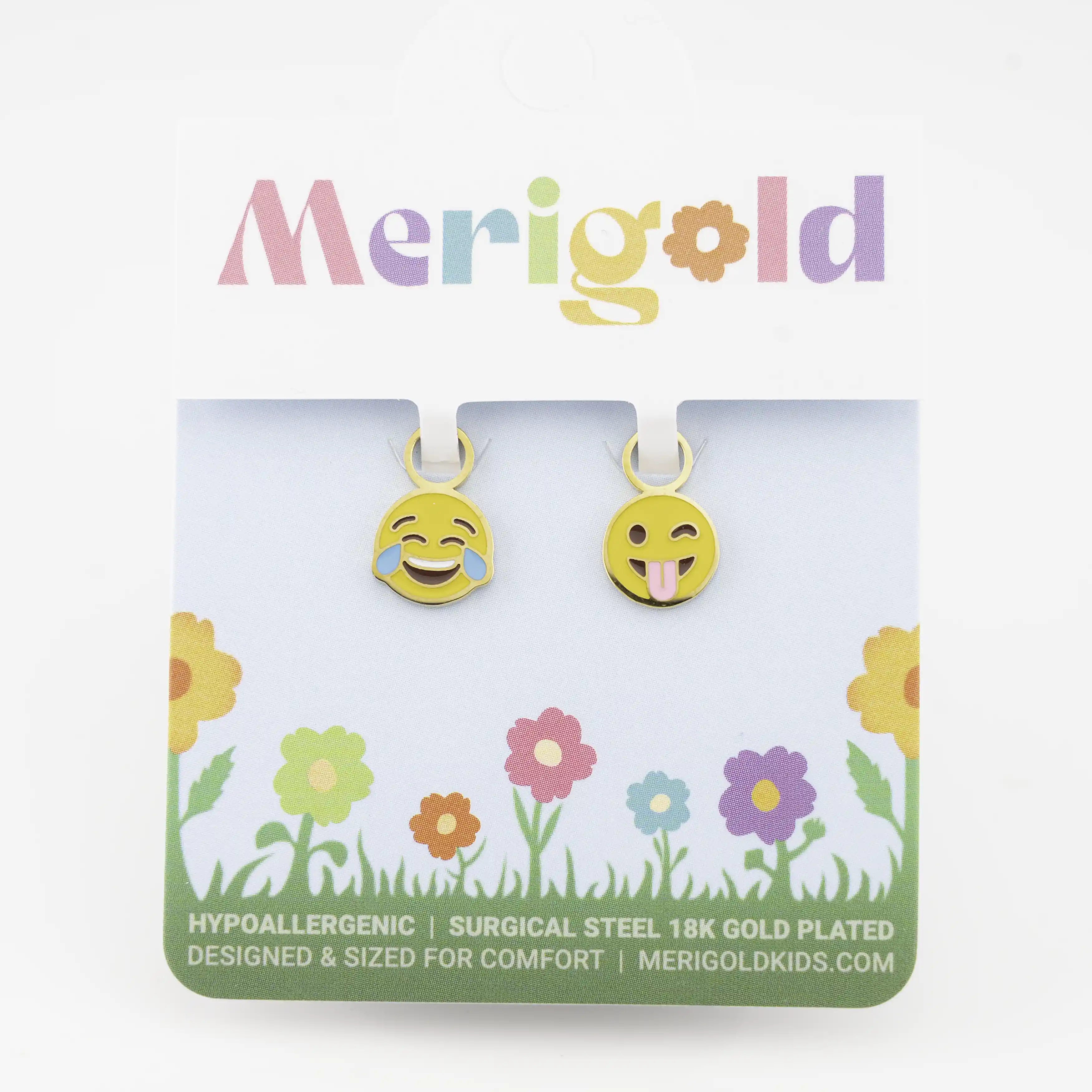 Emoji Huggie Hoop Charms - Giggles - Image 2