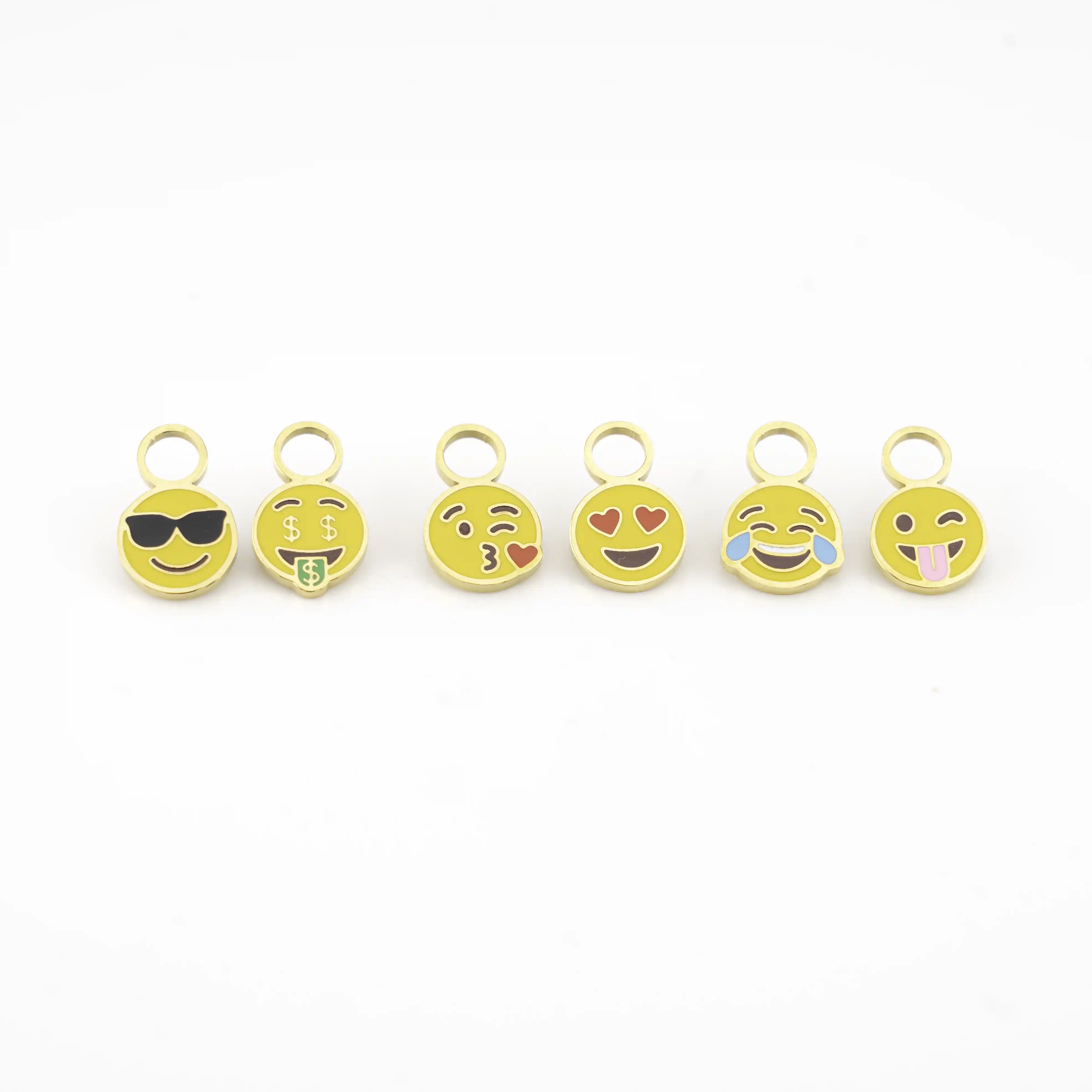 Emoji Huggie Hoop Charms - Hearts - Image 3