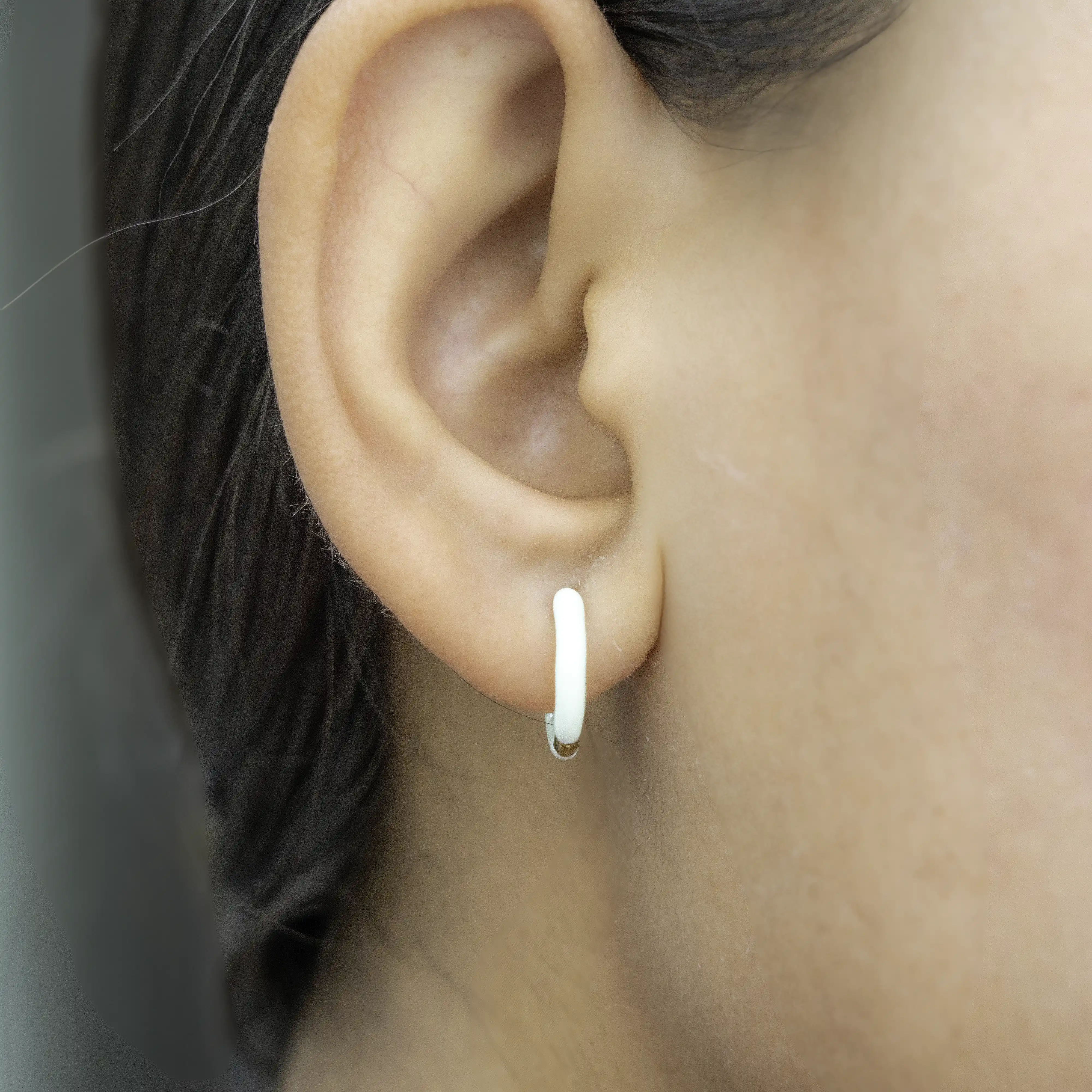 9.5mm Glow-in-the-Dark Huggie Hoops - Image 3