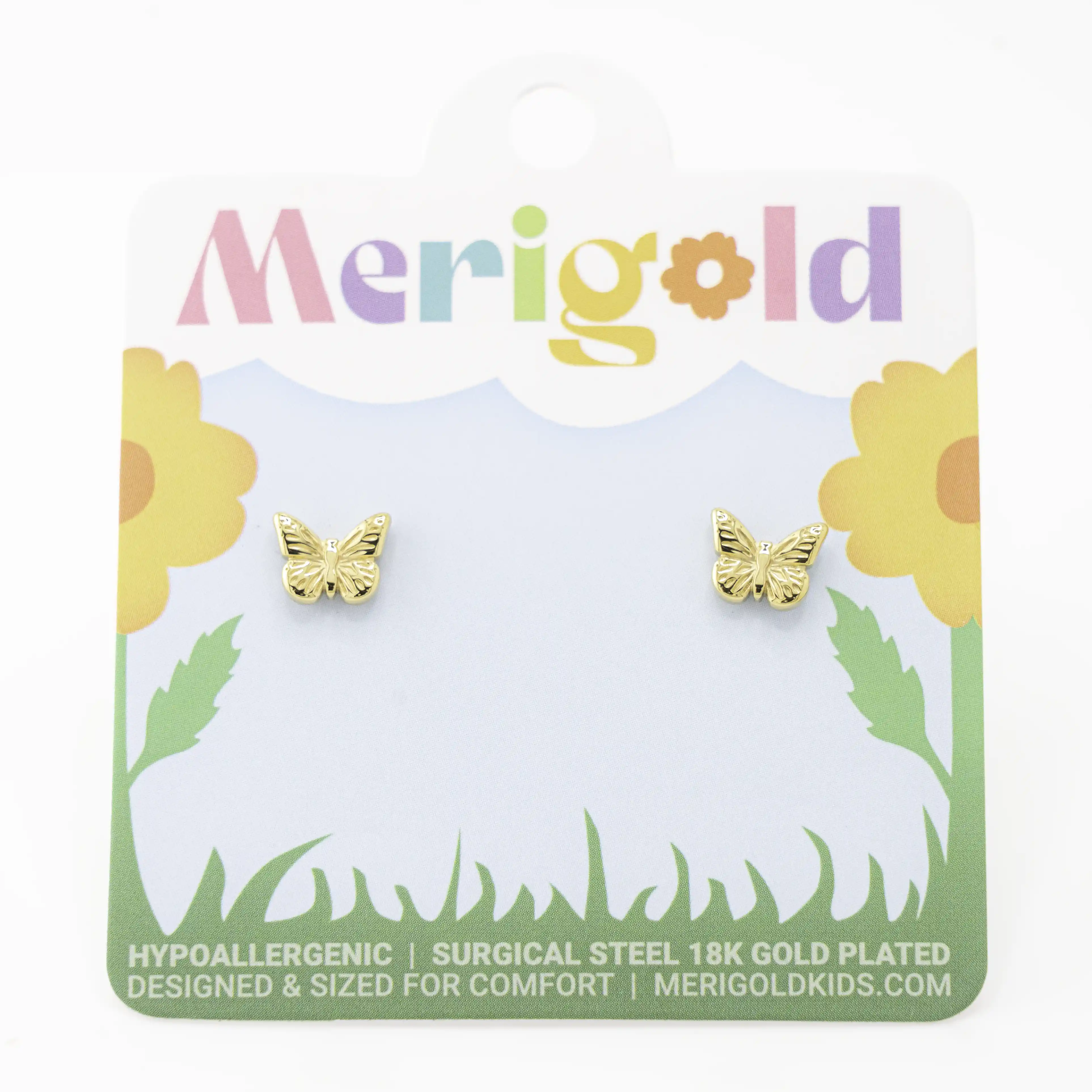 Golden Butterfly Studs - Image 3