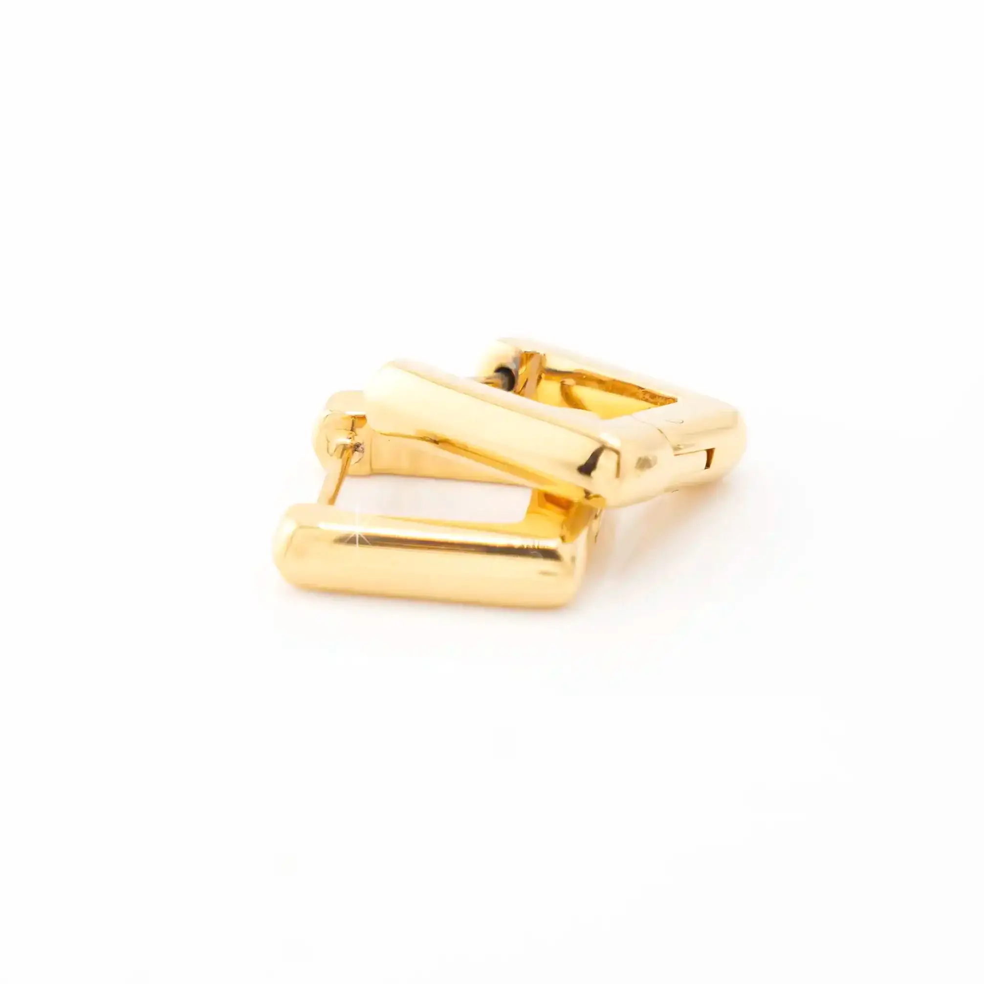 Gold Square Hoops