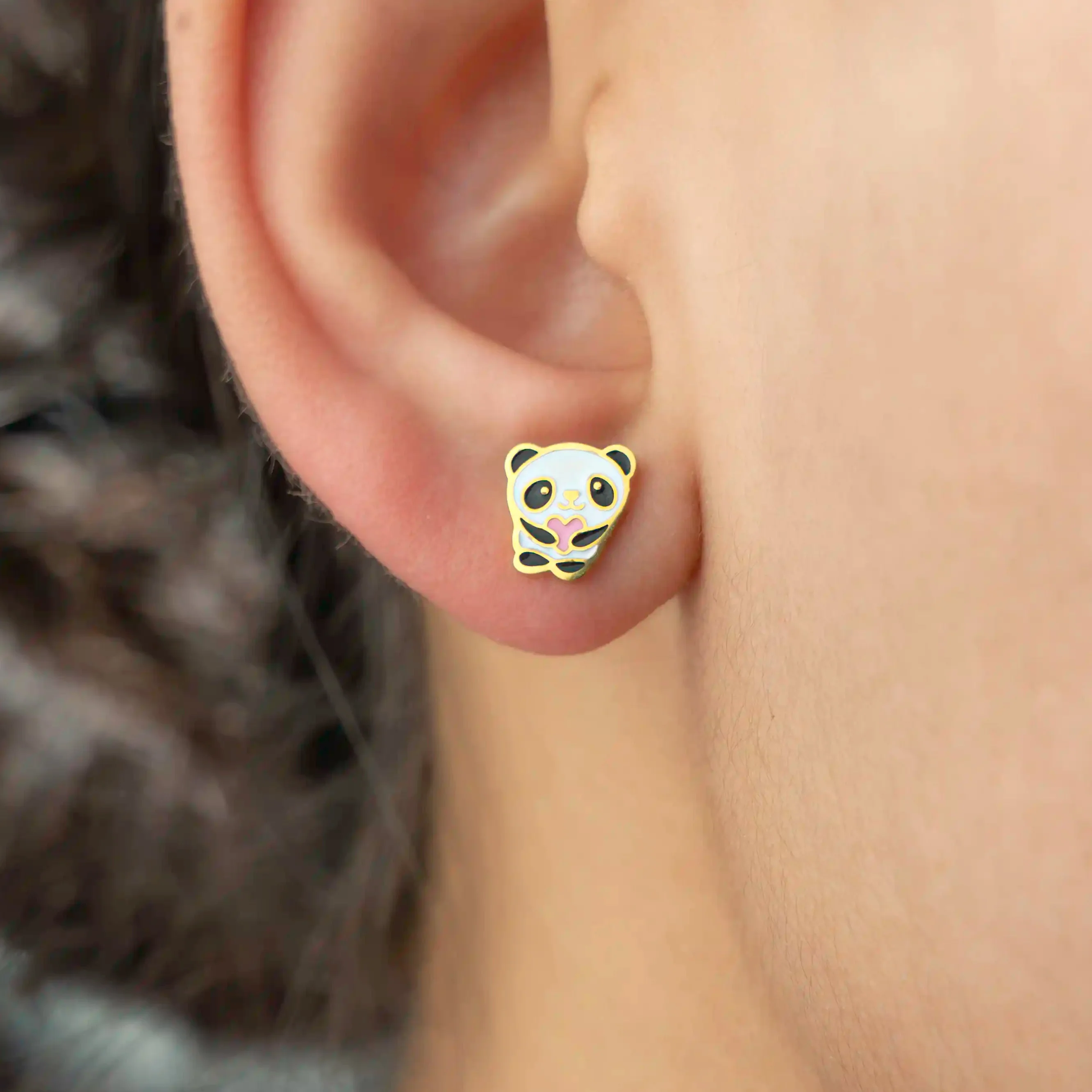 Panda Bear Hug Studs - Image 2