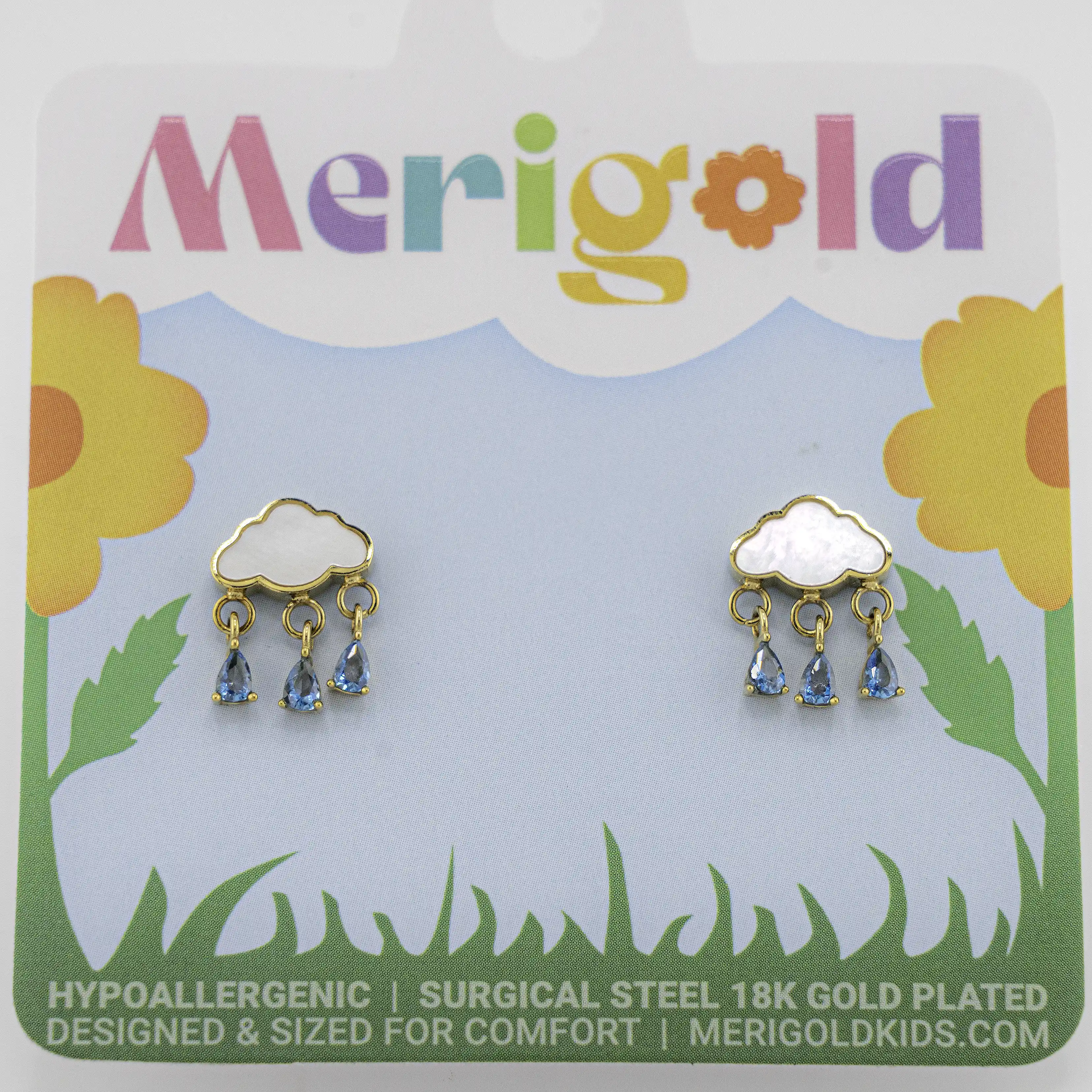 Rain Cloud Dangle Studs - Image 3