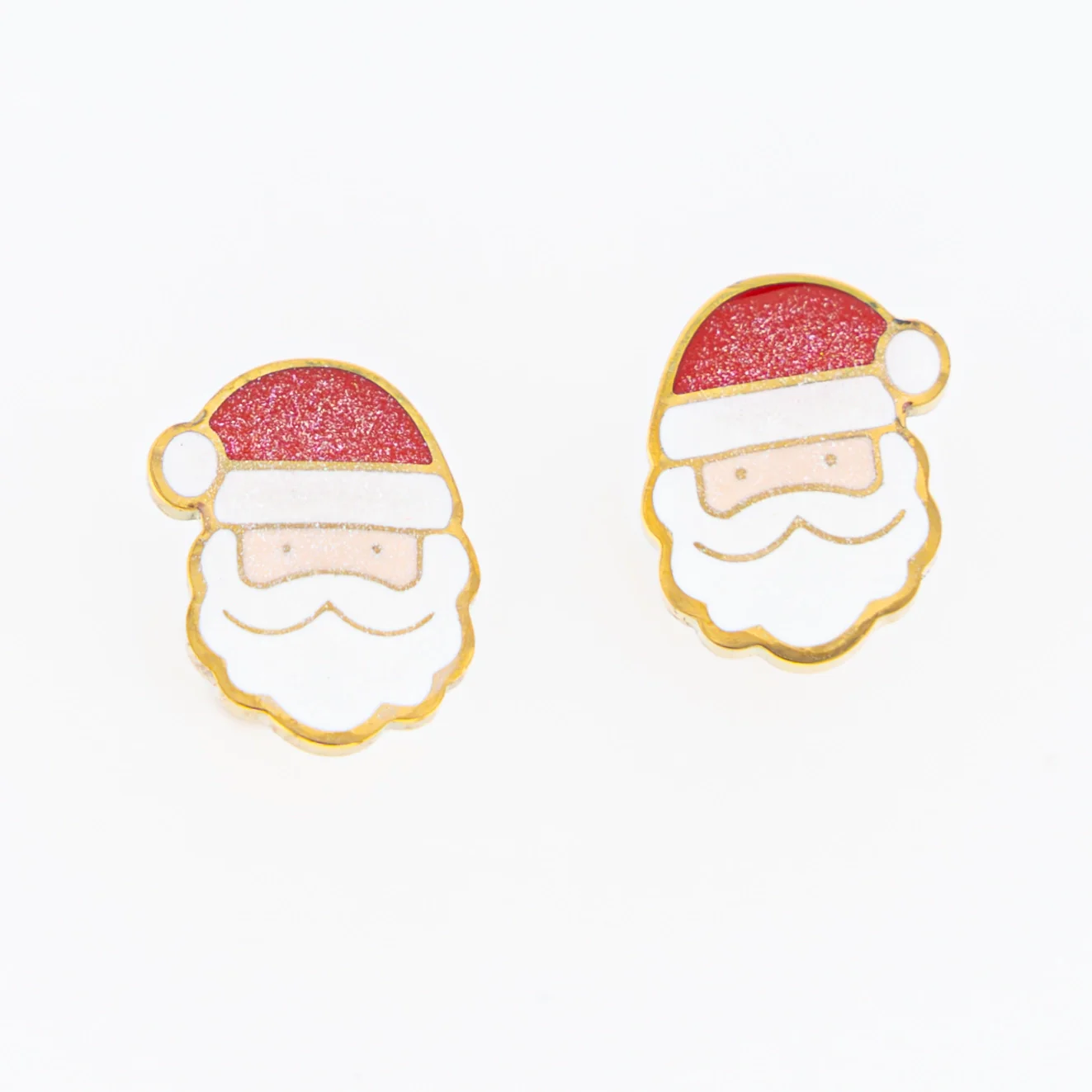 Santa Sparkle Studs with 9mm (Longer) Posts