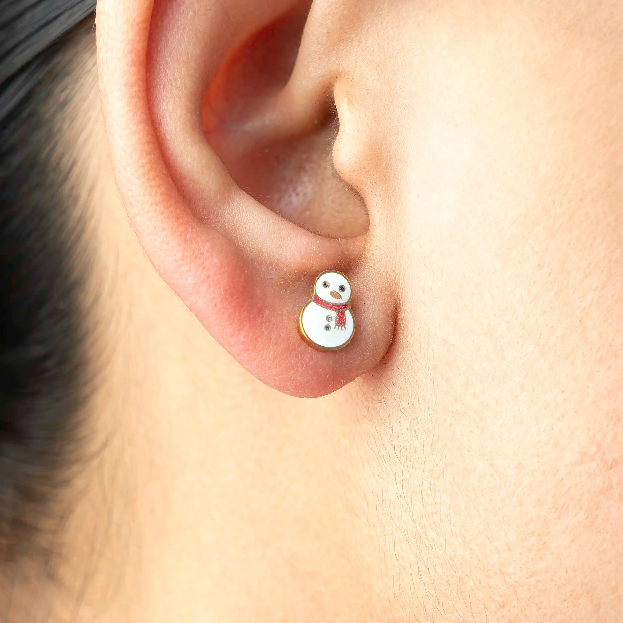 Snowman Sparkle Studs - Image 2