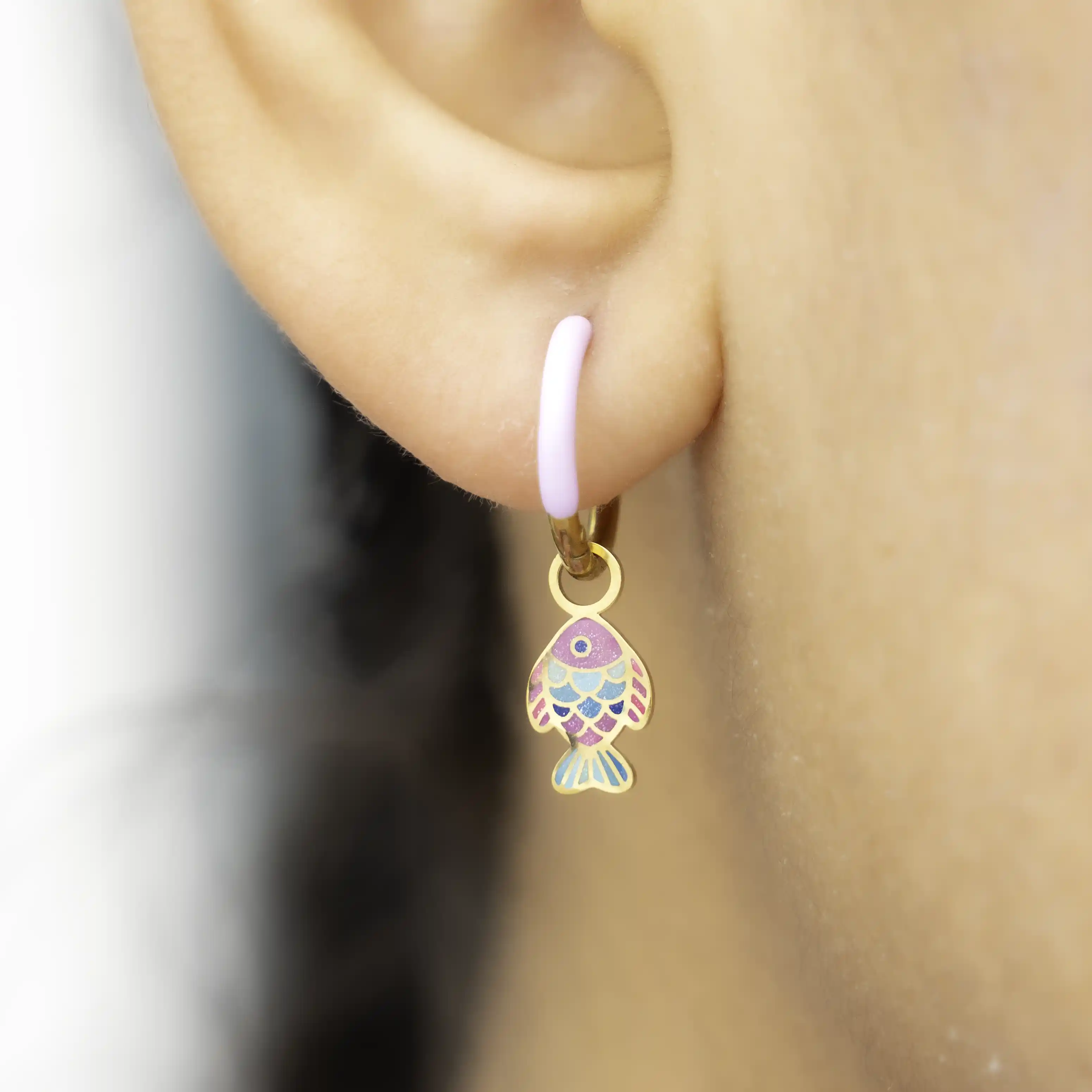 Sparkle Fish Huggie Hoop Charms - Image 2