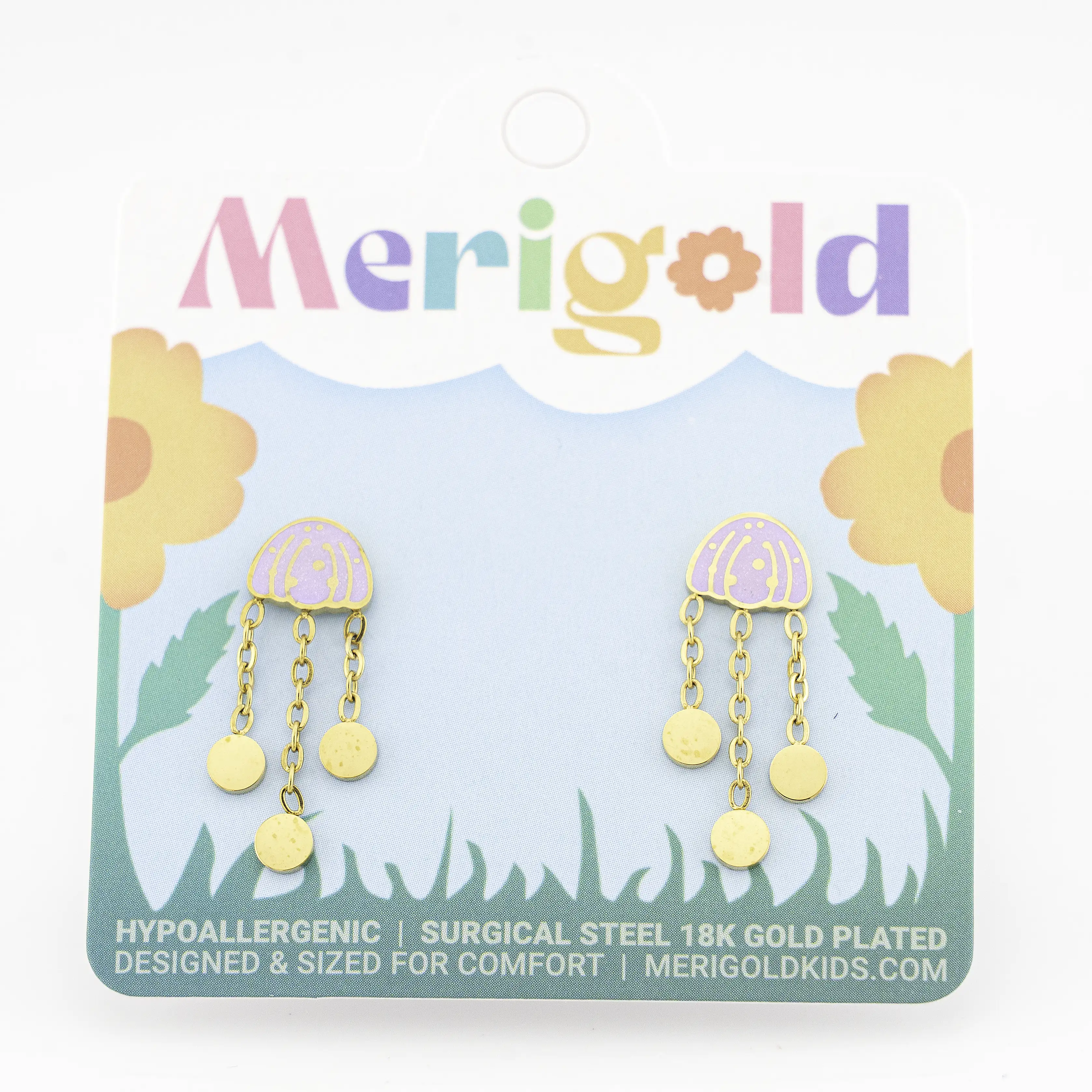 Sparkle Jellyfish Dangle Studs - Image 3