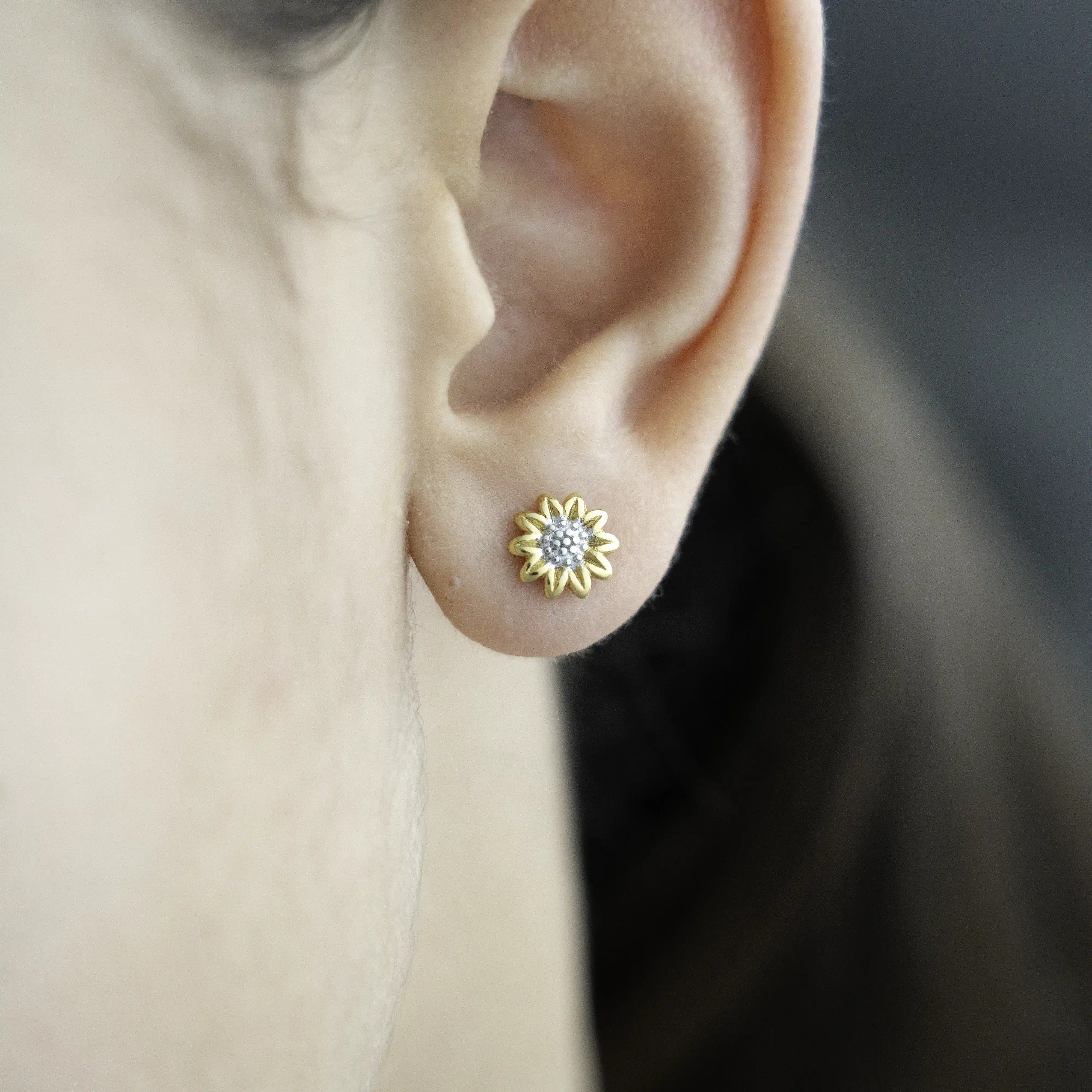 Sunflower Two-Tone Studs - Image 2