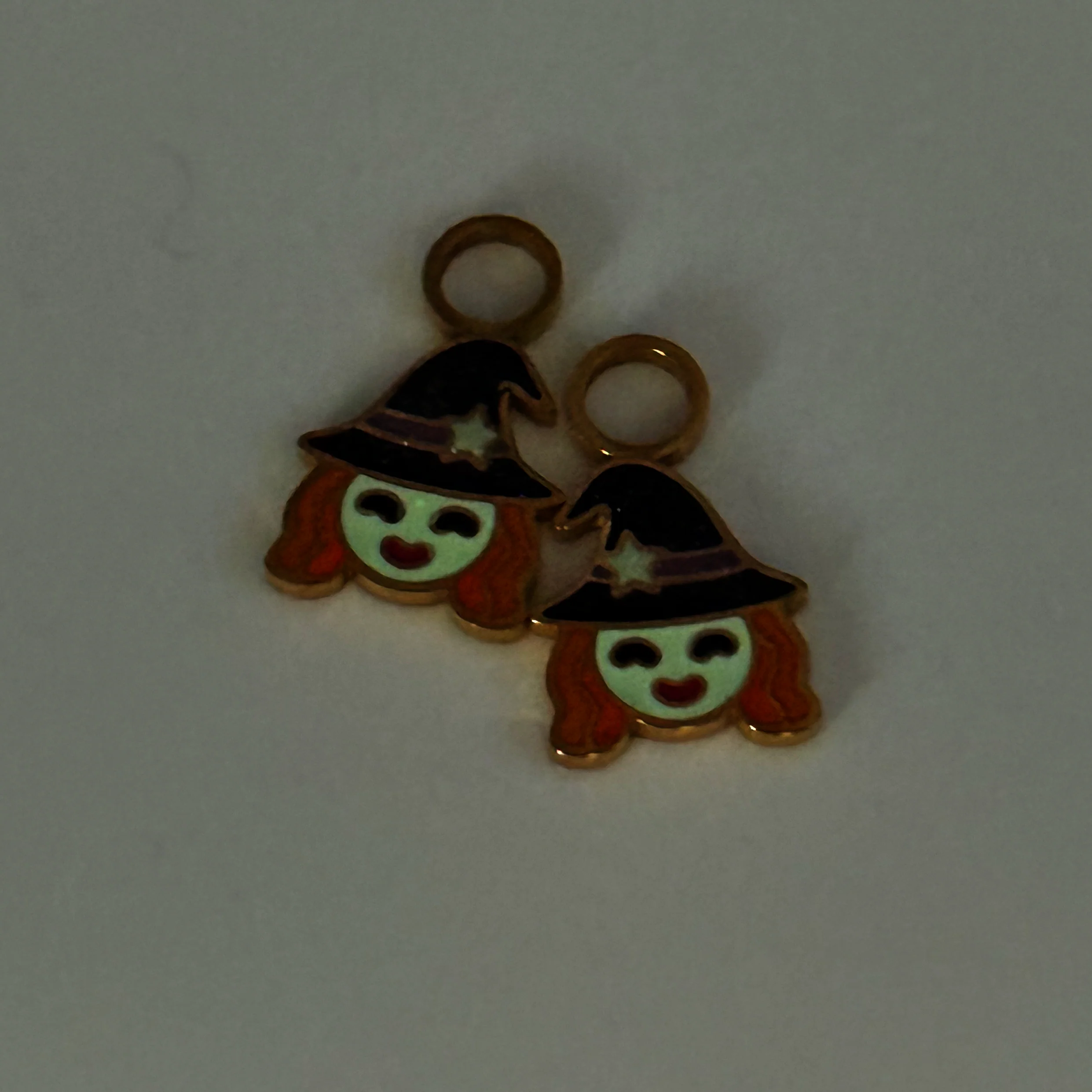 Witch Glow-in-the-Dark Huggie Hoop Charms - Image 3
